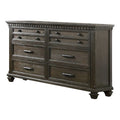 Brown 6 Drawer Wood Dresser L328