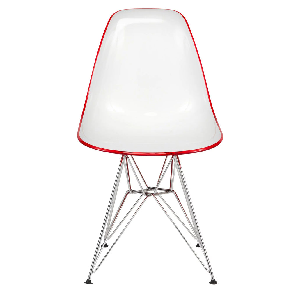 White Red Set of 2 Dining Side Chair J7292