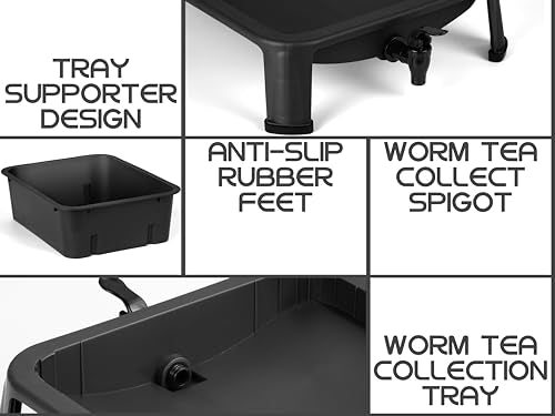 5-Tray Worm Compost Bin 53QT Indoor Outdoor N7015