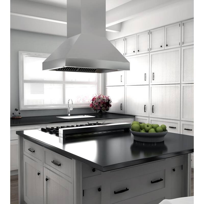 36 in. 500 CFM Ducted Island Mount Range Hood R869588