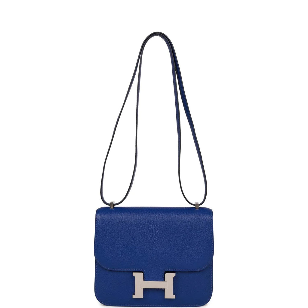 Constance 18 Bleu Electric Chevre Palladium Hardware D41550