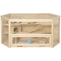 3 Tier Wooden Hamster Cage Small Animal House with Slide E265002