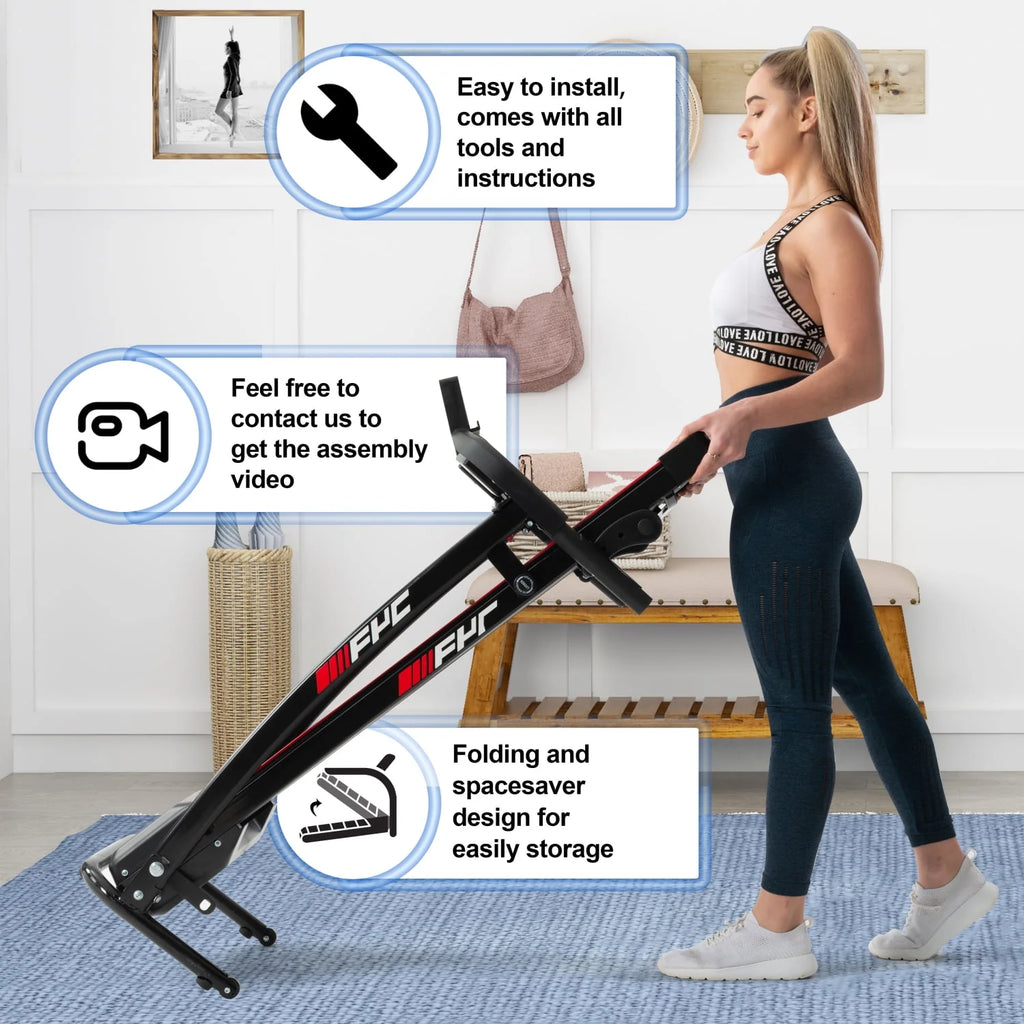Electric Folding Treadmill with 3 Manual Incline E12907