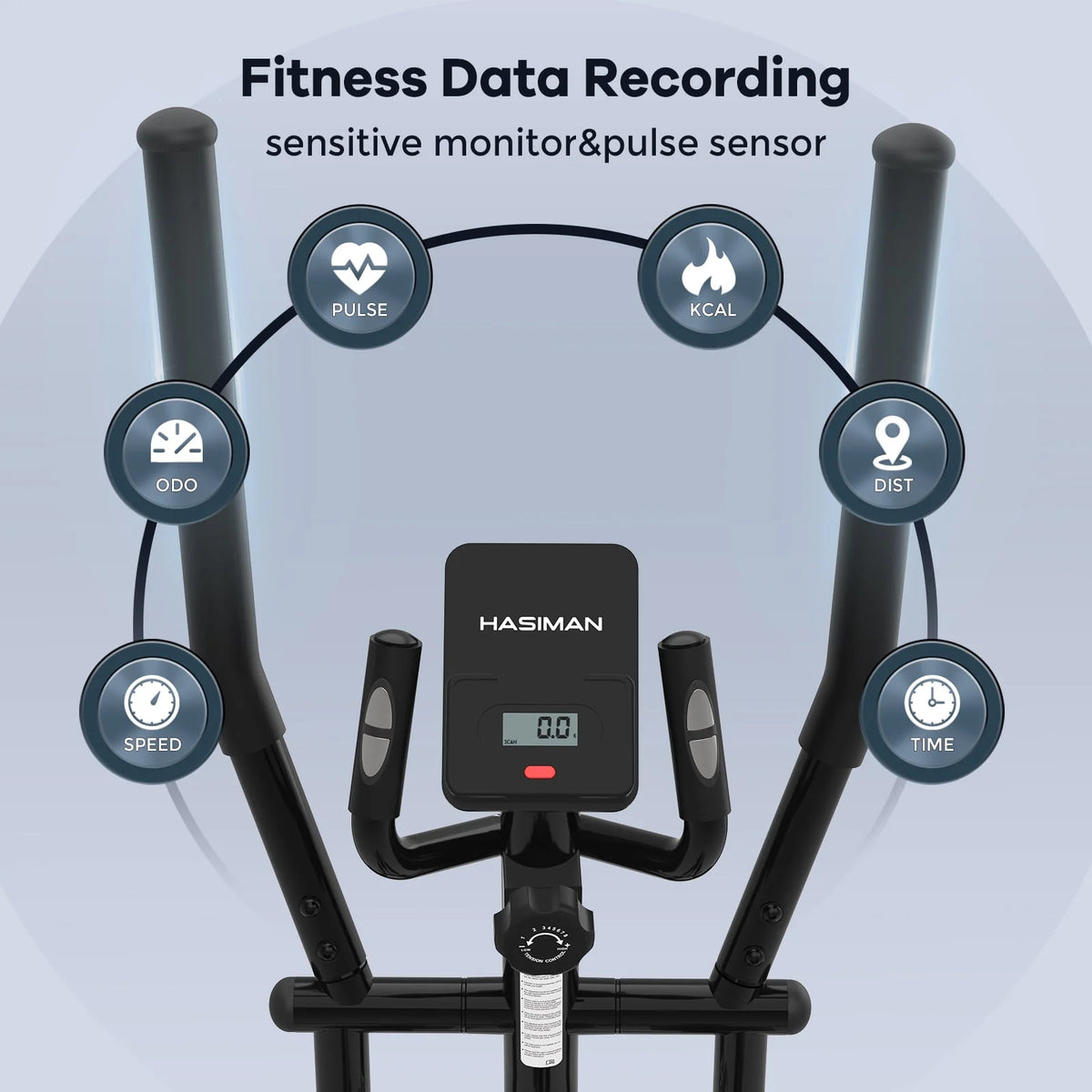 Silent Magnetic Elliptical Bike Stationary Exercise Machine H181237