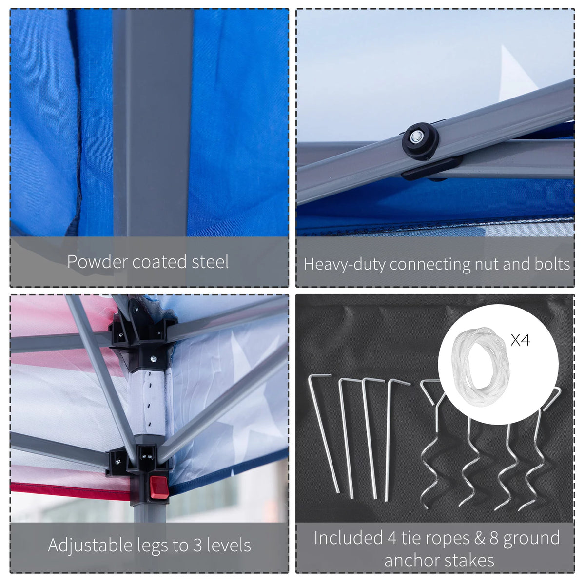 10' x 10' Pop Up Canopy Tent with Netting Y43970