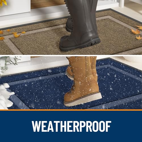 Black Waterproof Natural Rubber Doormat Y18298