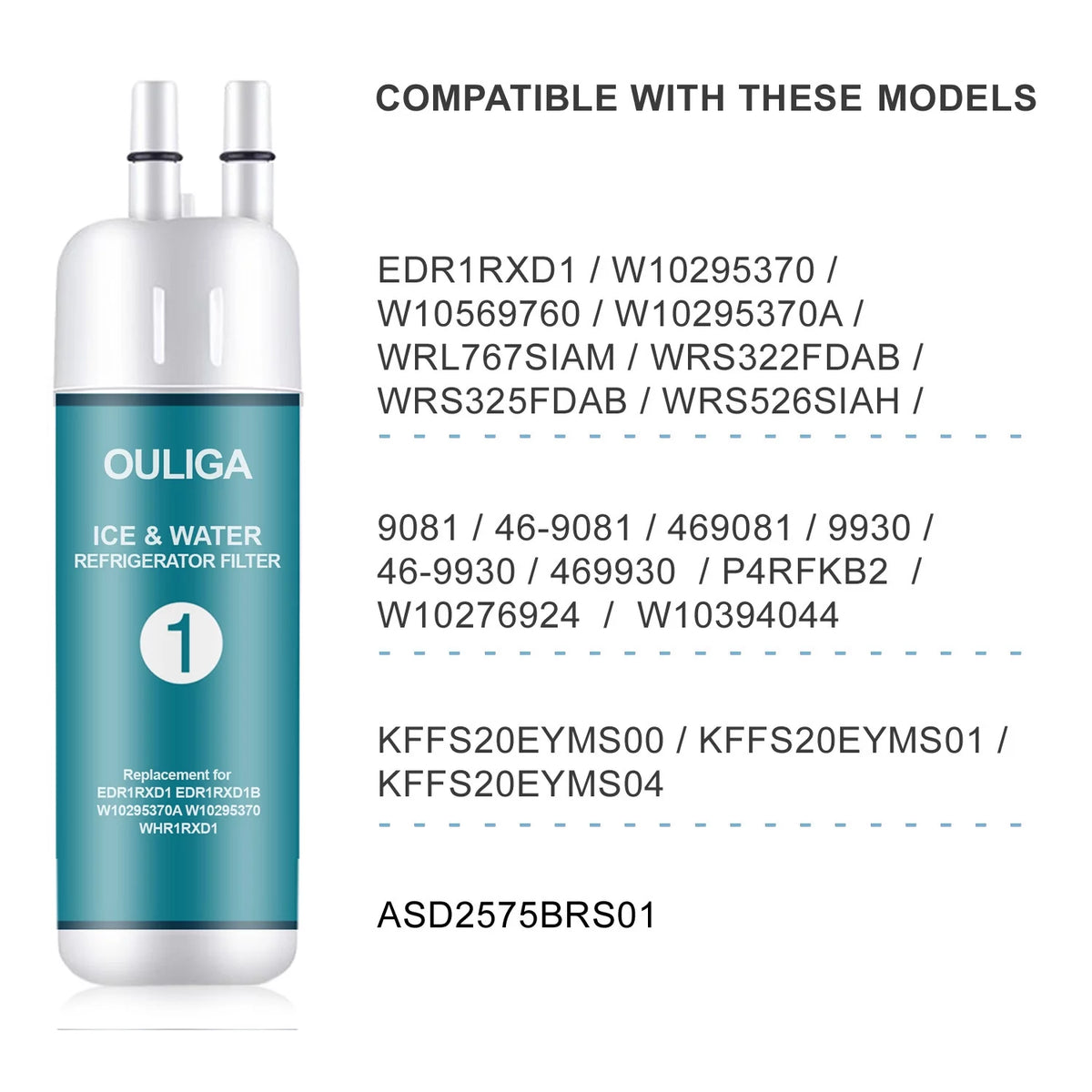 Water Filter for Refrigerator, 3PCS V8366