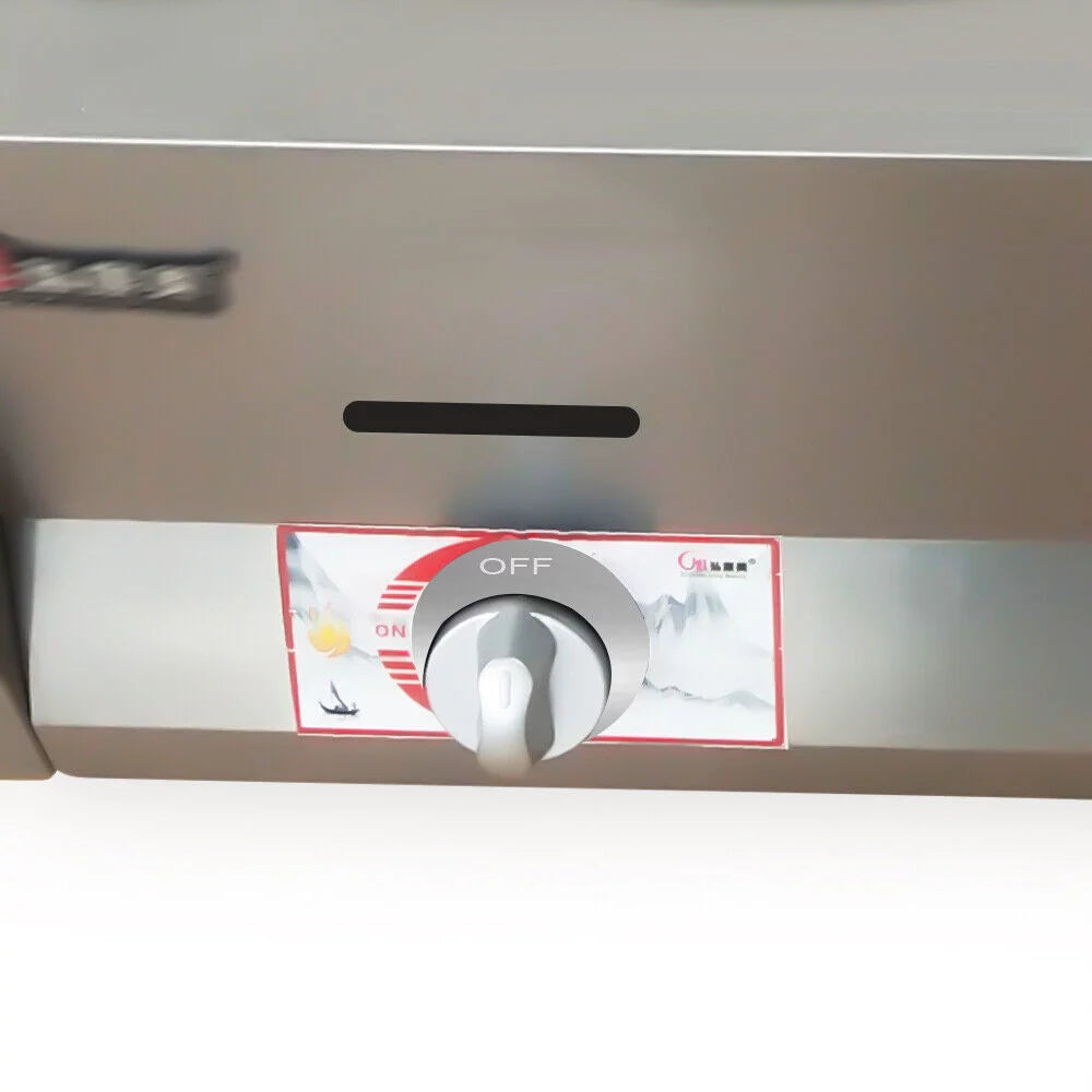 2 Pan Stainless Steel Commercial Gas Deep Fryer A597