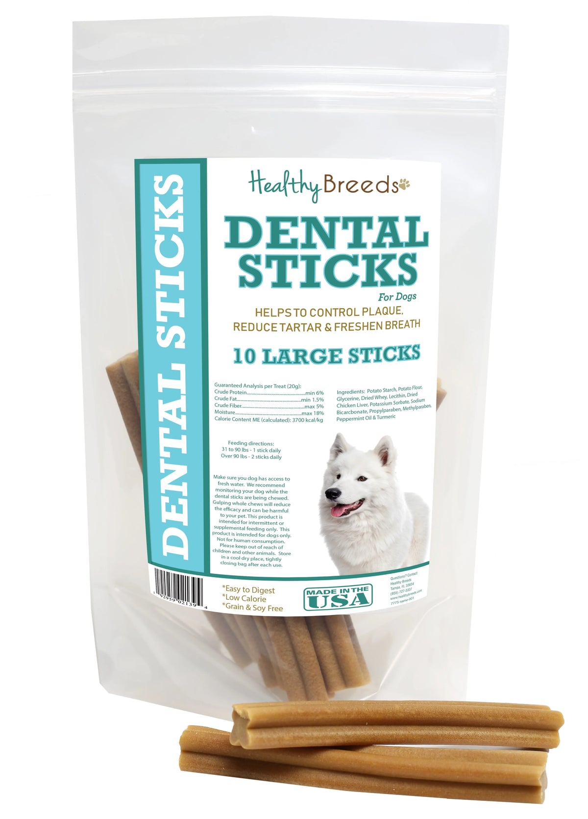 Samoyed Dental Sticks Large 10 Count A89642