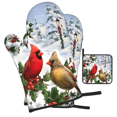 Christmas Oven Mitts and Pot Holders Set of 3 E945505