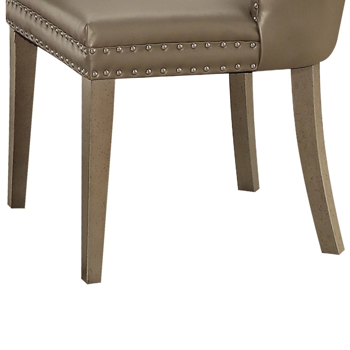 Leatherette Wooden Side Chair, Set of 2 C1380