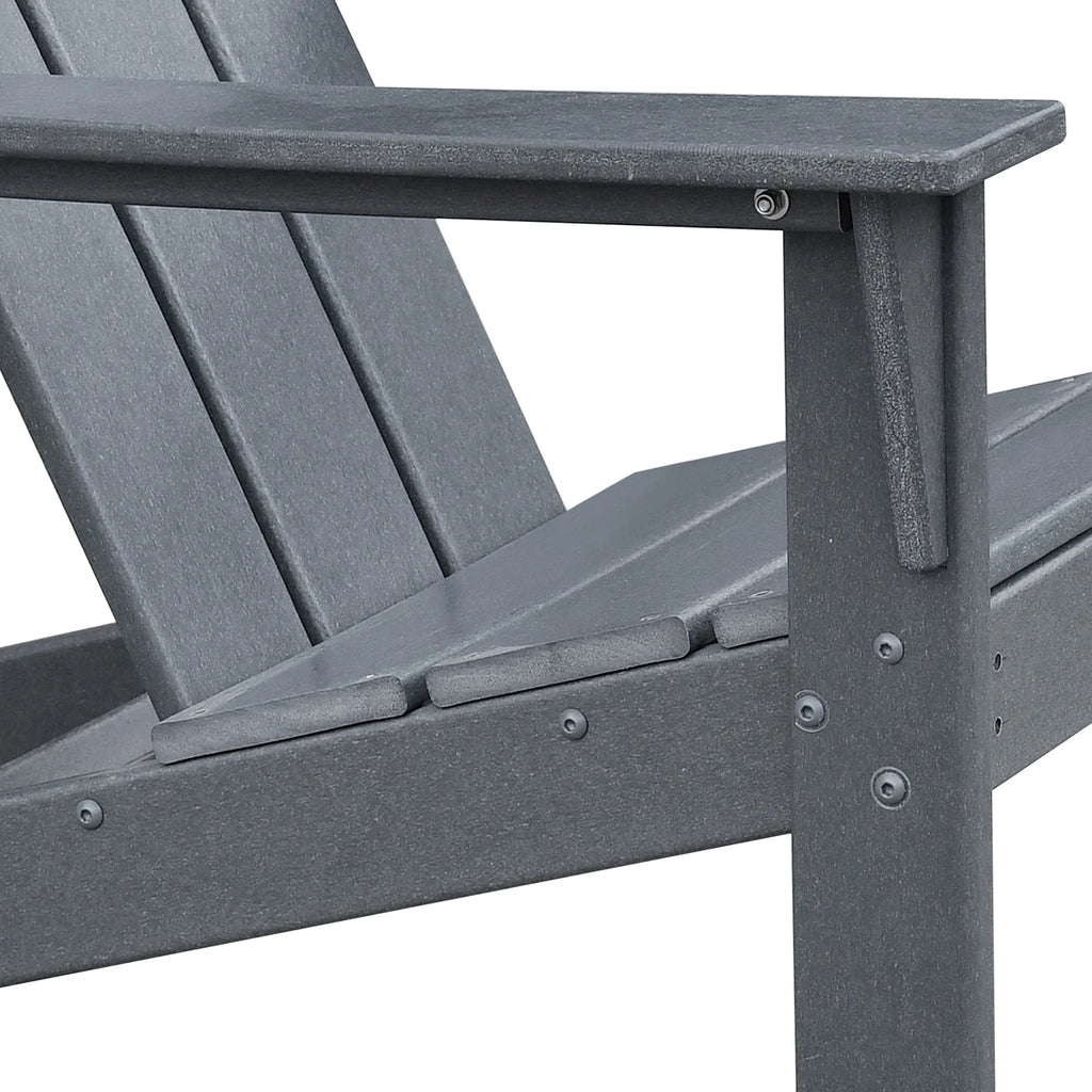 Dark Grey HDPE Resin Adirondack Chair M129213