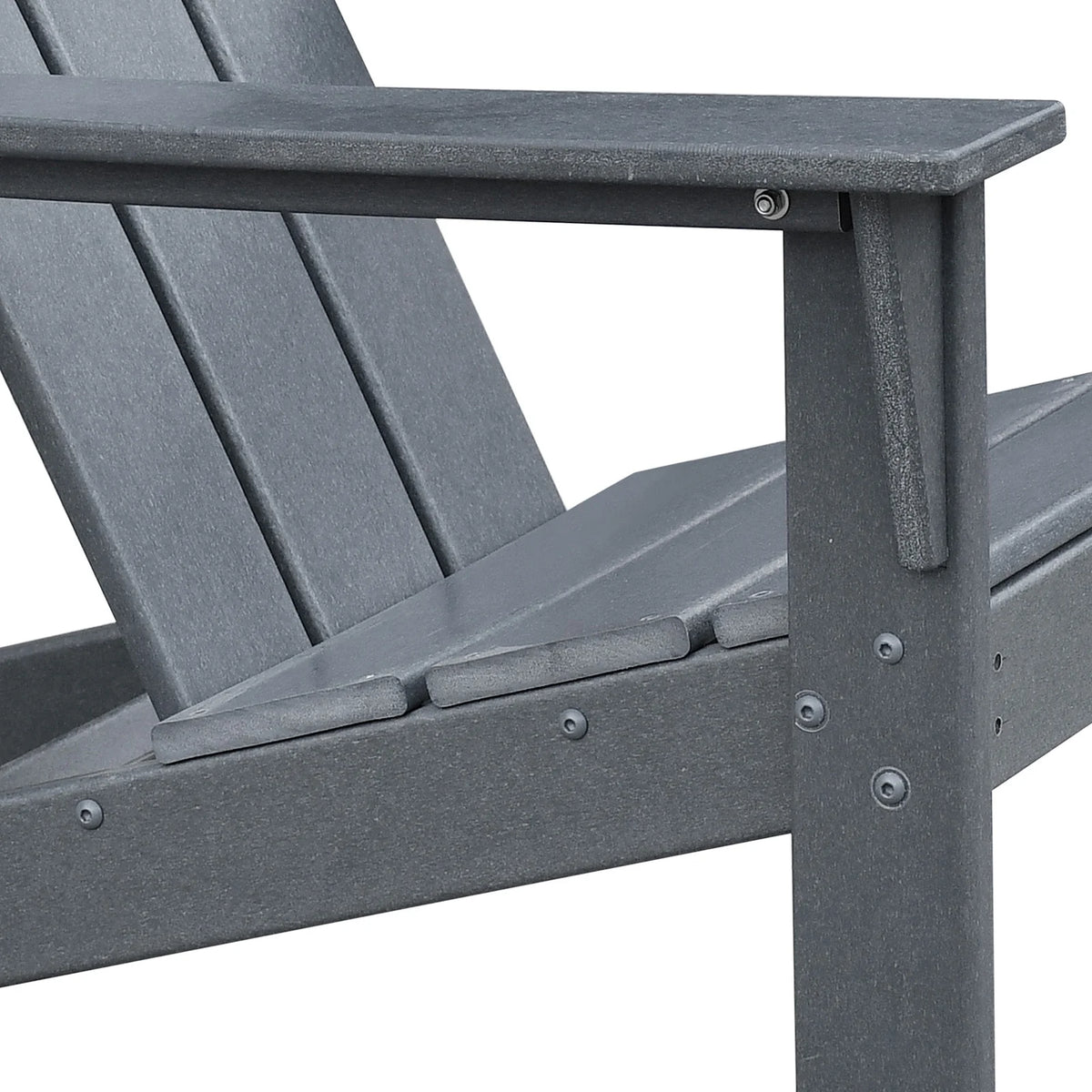 Dark Grey HDPE Resin Adirondack Chair M129213