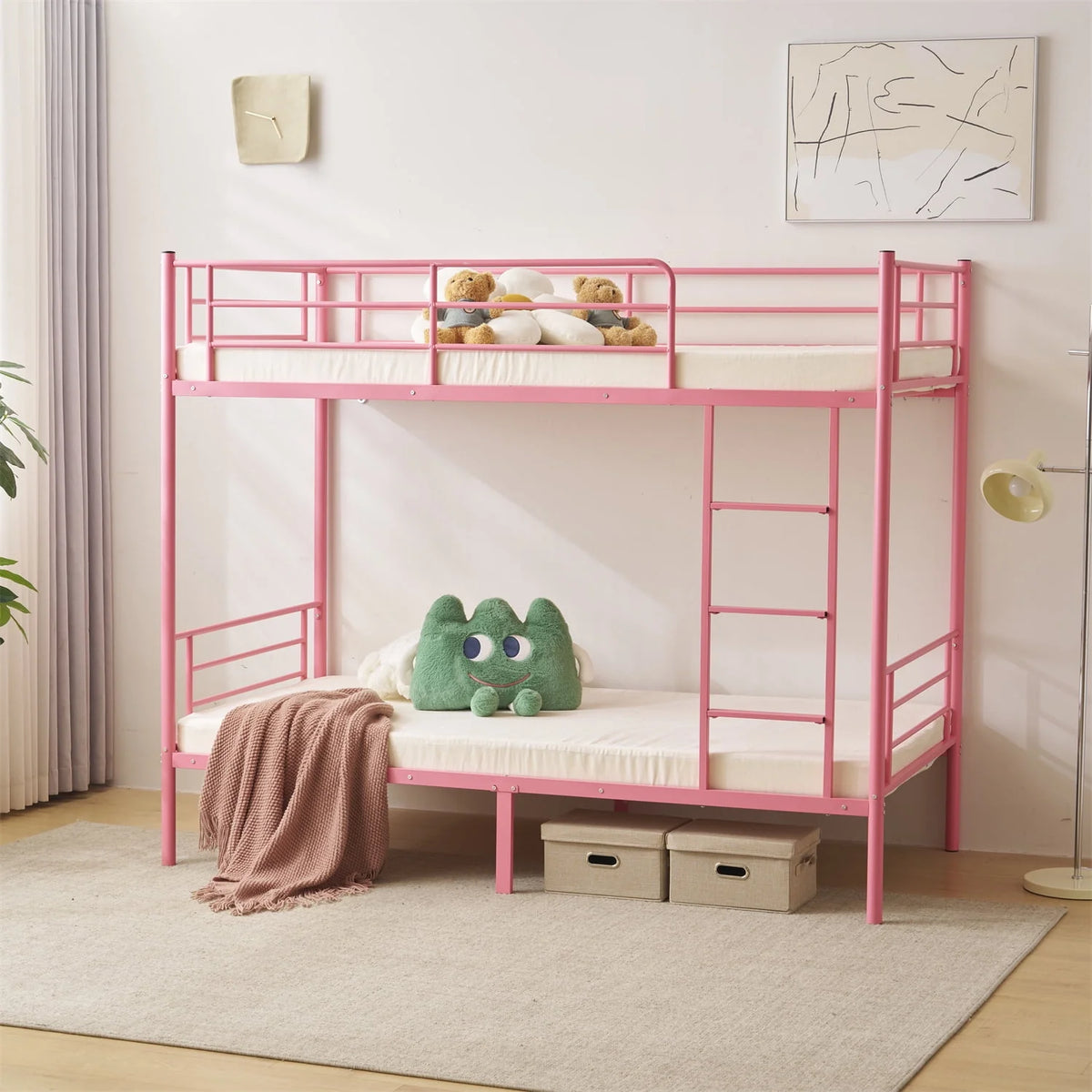 Twin over Twin Steel Bunk Beds N9949