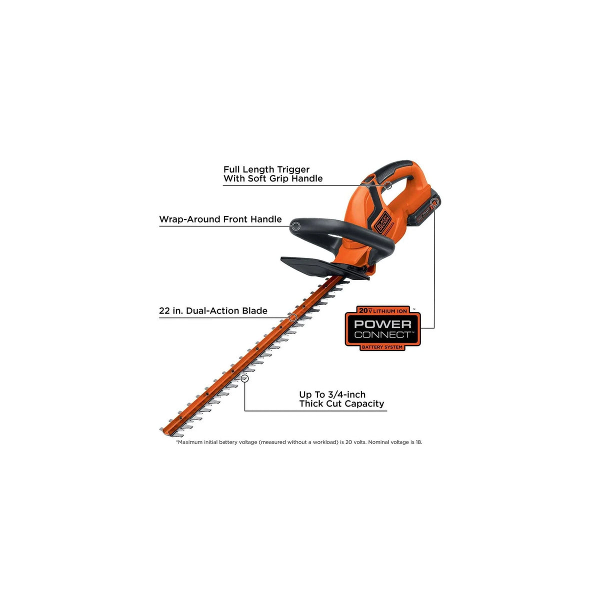 Cordless Lithium 22 in. Hedge Trimmer H9377