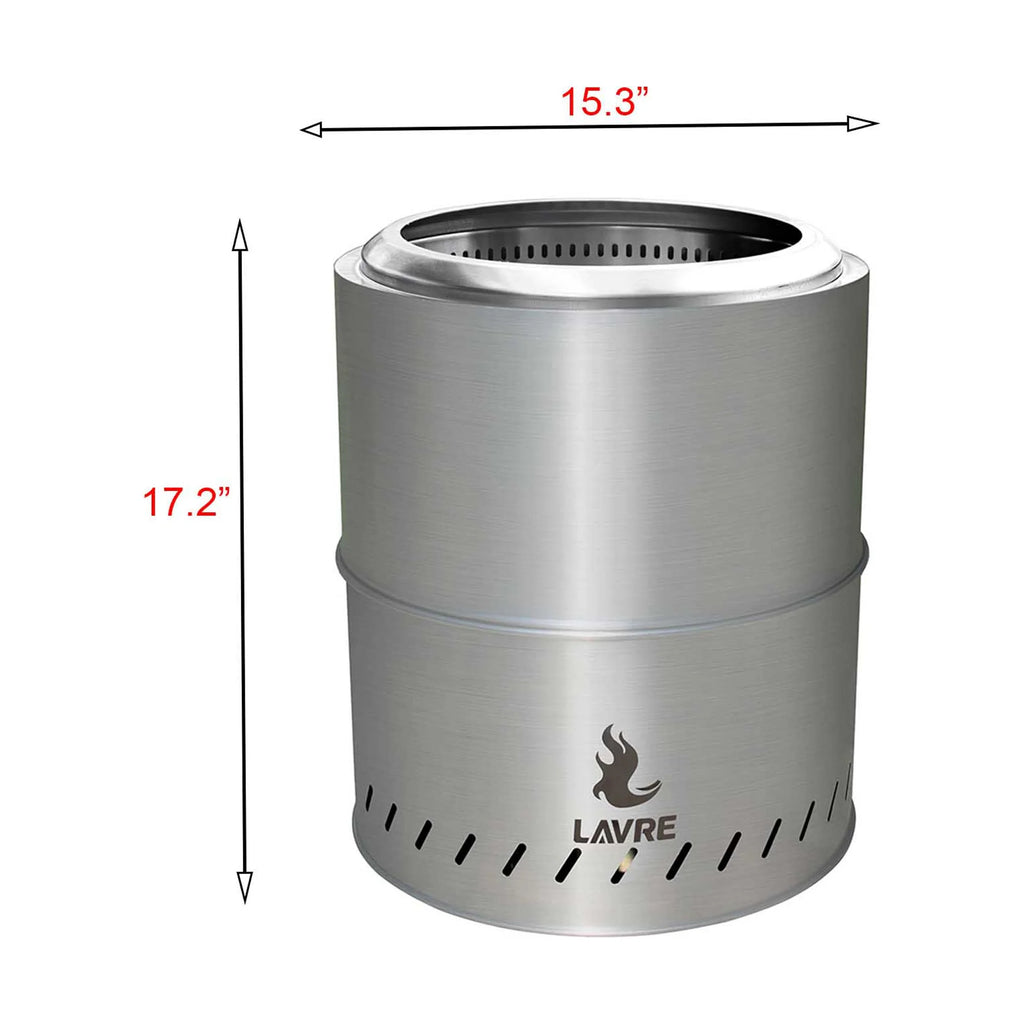 Stainless Steel Smokeless Wood Burning Fire Pit with Grill E820