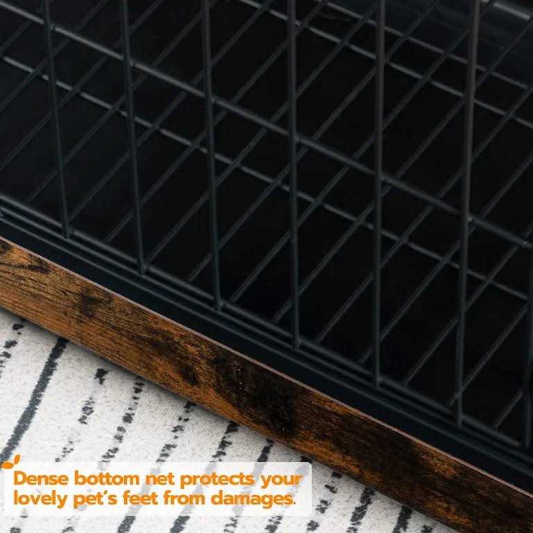 Large Wooden Dog Crate Furniture with Pull-Out Tray I973