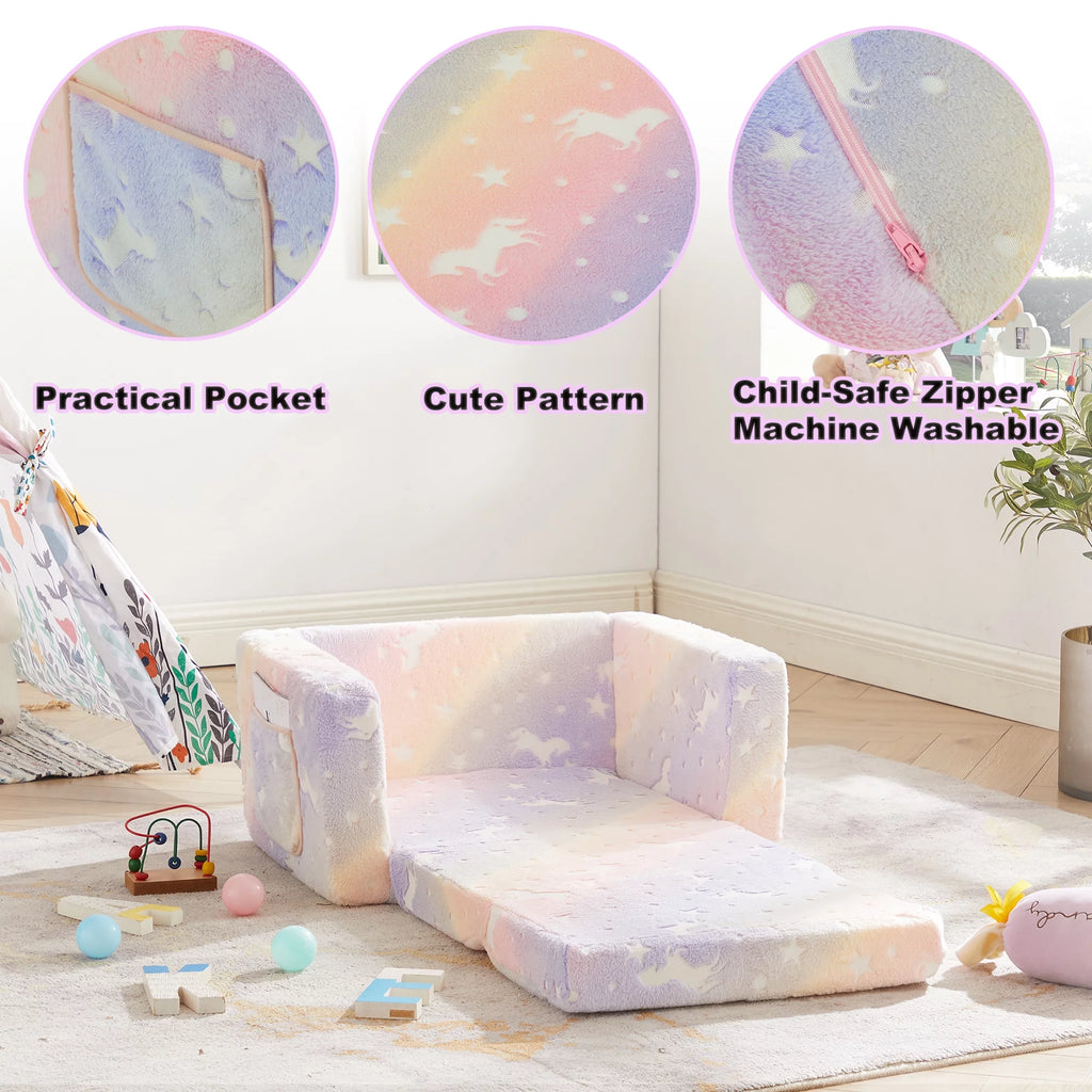 Glow in The Dark Convertible Sofa to Lounger F239