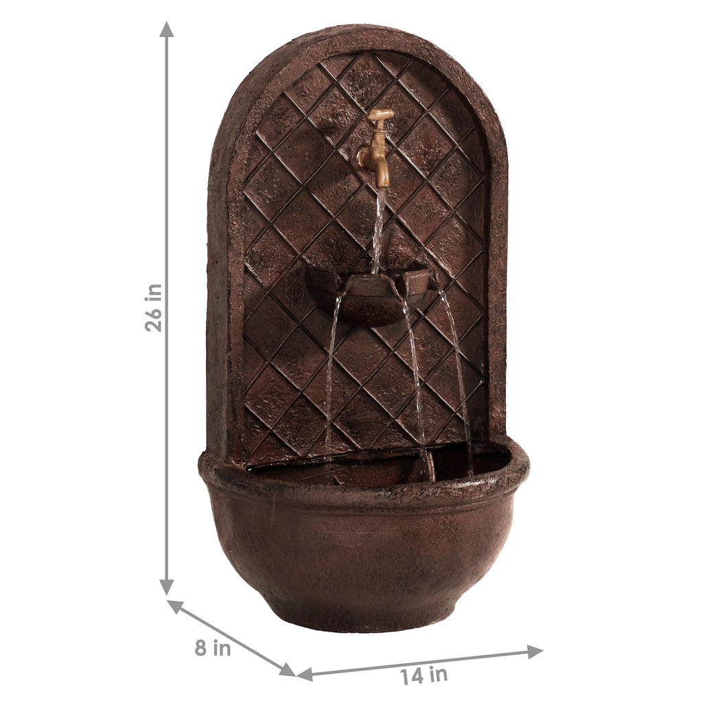 Bronze Solar Wall Fountain K900340