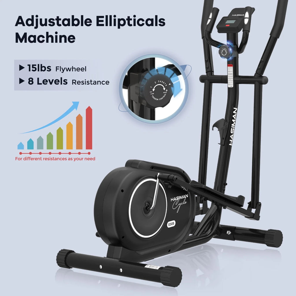 Silent Magnetic Elliptical Bike Stationary Exercise Machine H181237