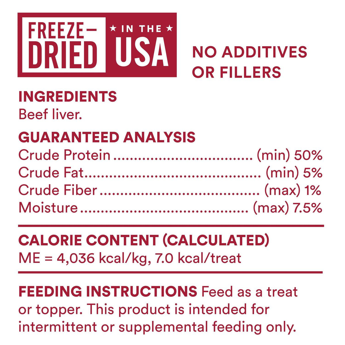 Beef Liver Freeze-Dried Dog Treats K9522