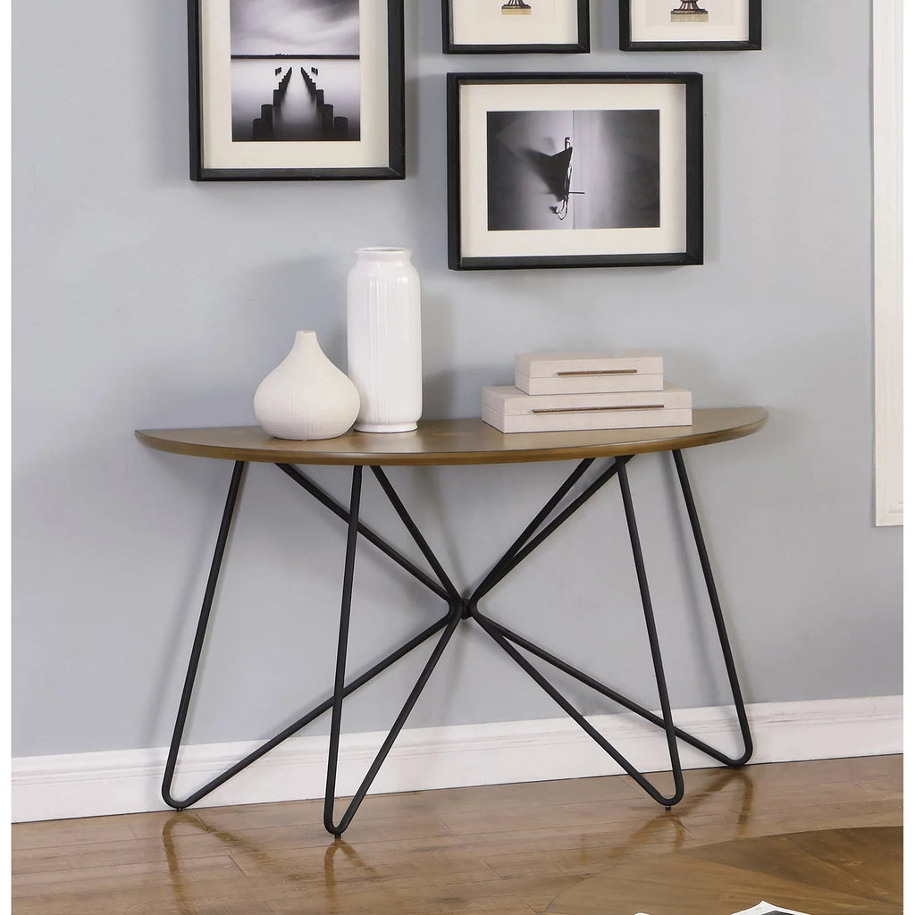 Dark Brown and Black Sofa Table F616383