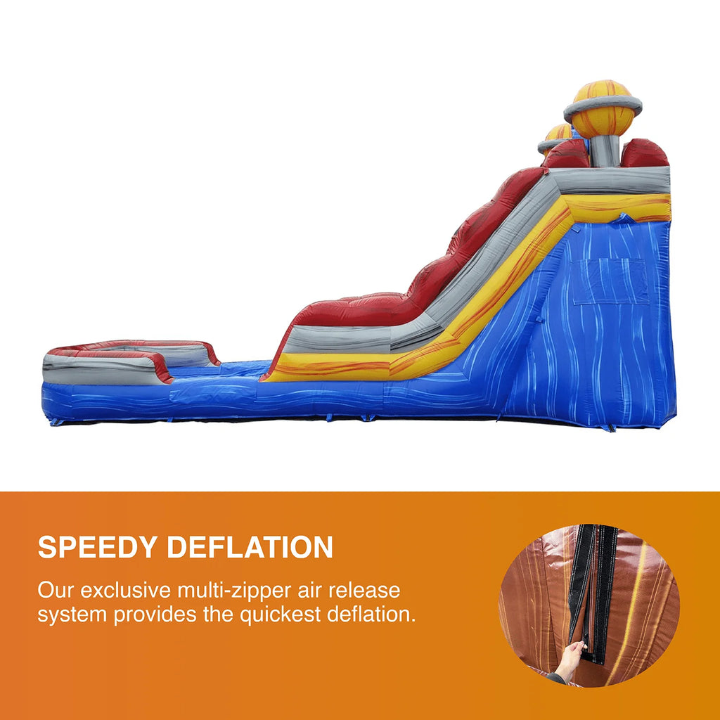 15' Inflatable Water Slide with Splash Pool E174986