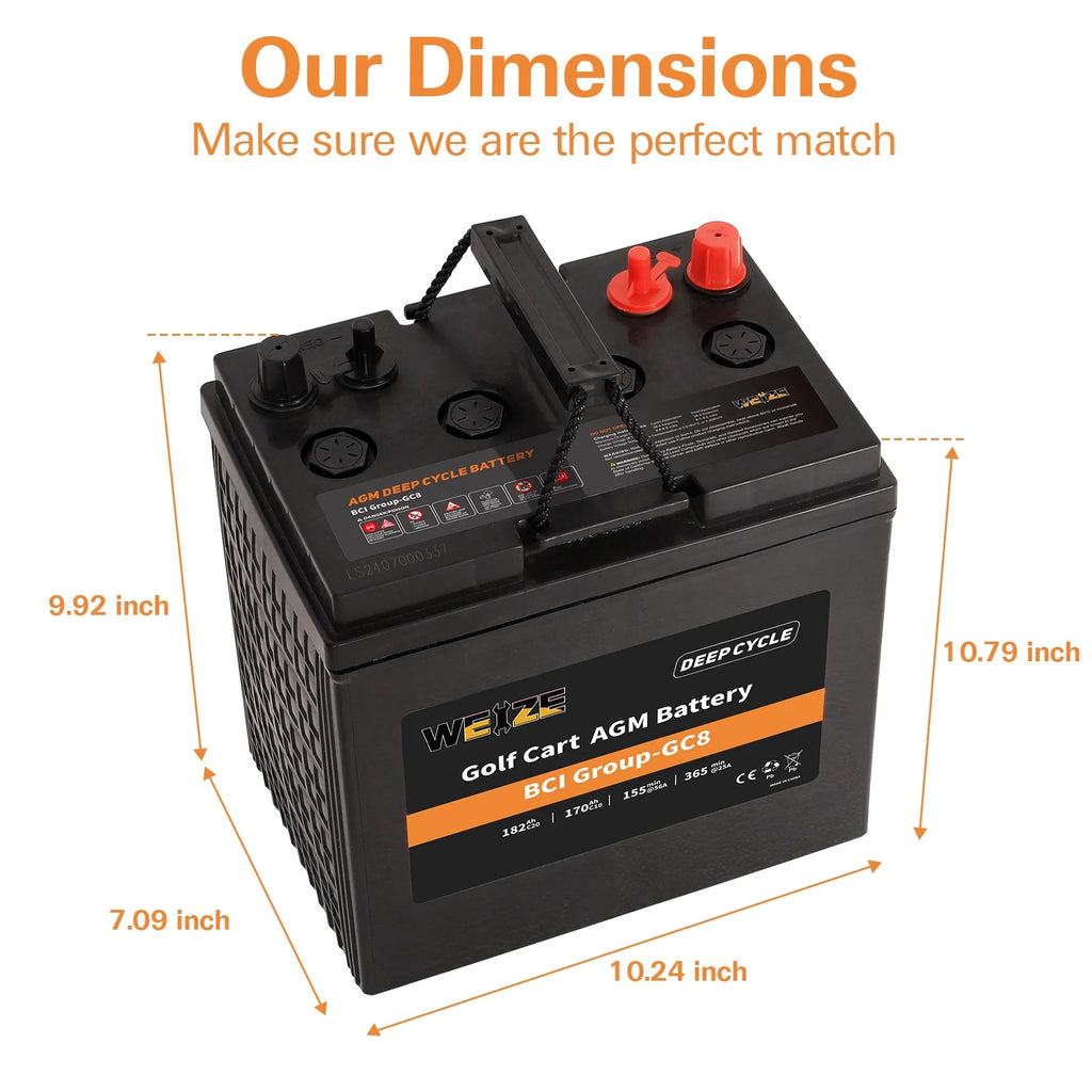 6V 210ah Deep Cycle AGM Battery Y183