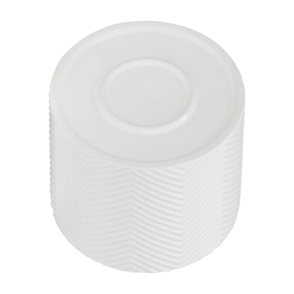 12" Ceramic Chevron Planter with Wood Stand G863540