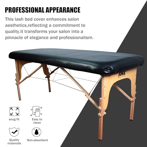 Black Waterproof PU Massage Table Cover V45032