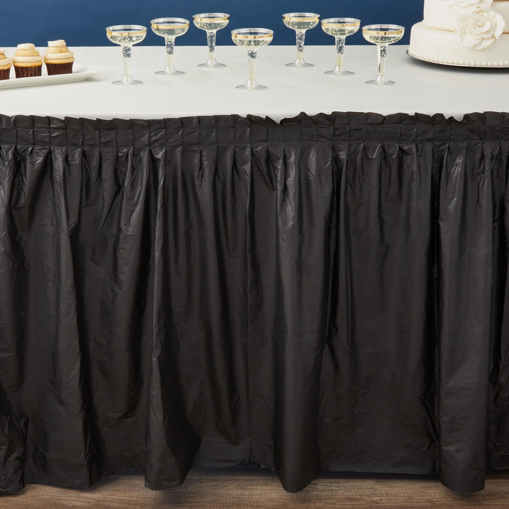 Black 6-Pack Table Skirt for Rectangle Tables T6821