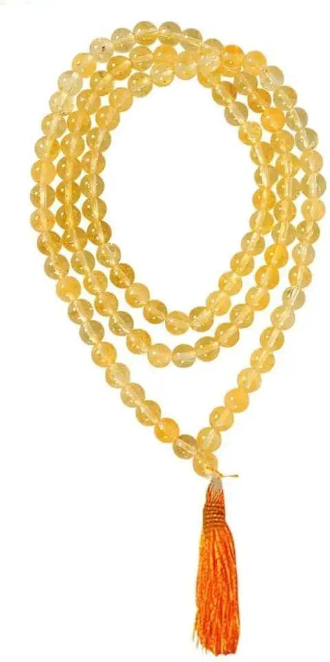 8mm Citrine Beads Stone Mala O741111
