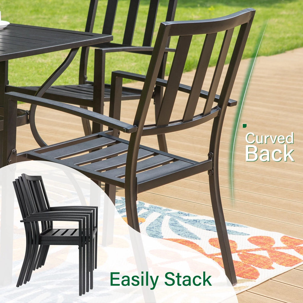 5 Pcs Metal Patio Dining Set T370