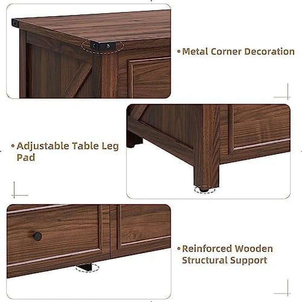 48” Wood Coffee Table with 4 Drawers G233