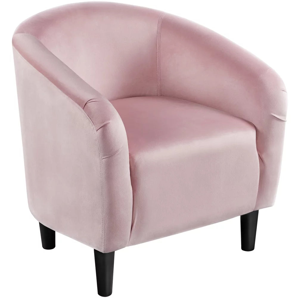 Yellow Upholstered Velvet Accent Chair Z12006