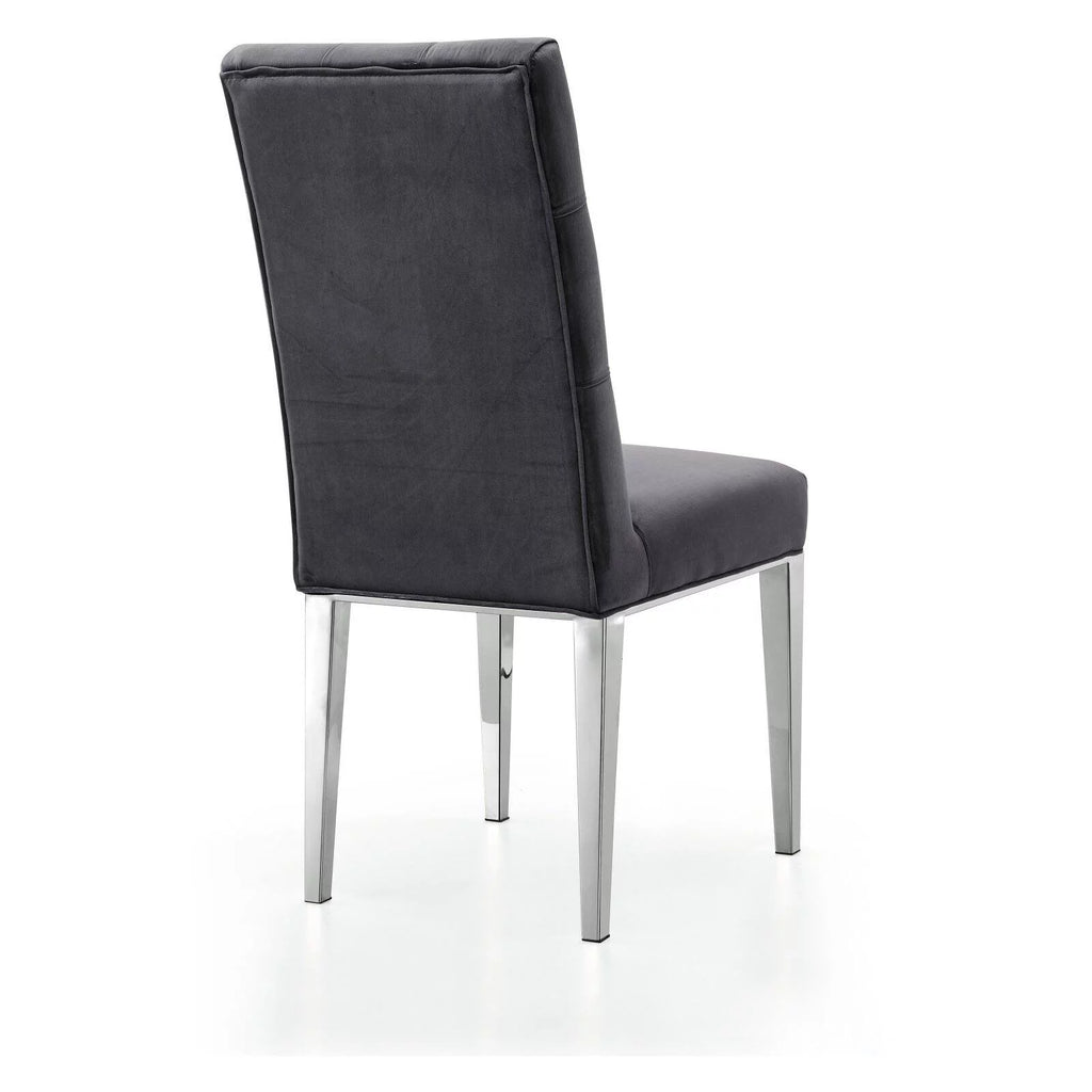 Black Velvet Dining Chair Set of 2 M210606