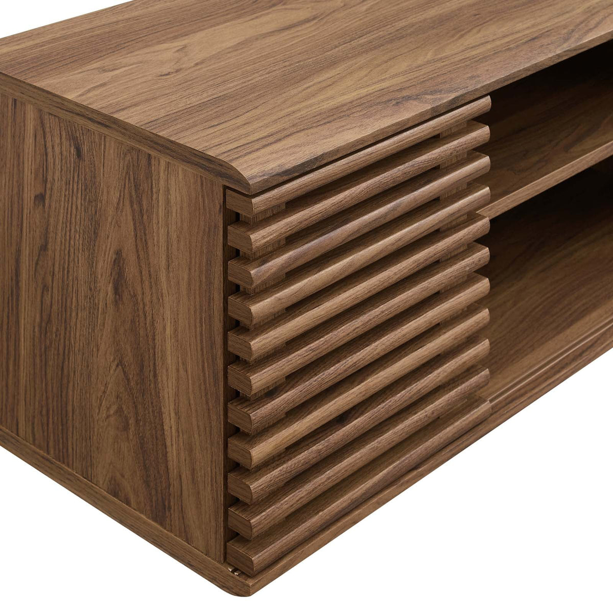 46" Wall-Mount Media Console TV Stand in Walnut Q29393