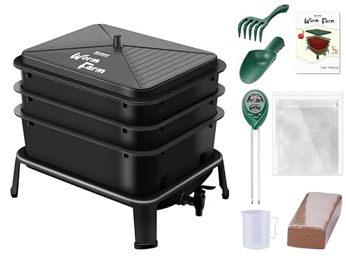 5-Tray Worm Compost Bin 53QT Indoor Outdoor N7015