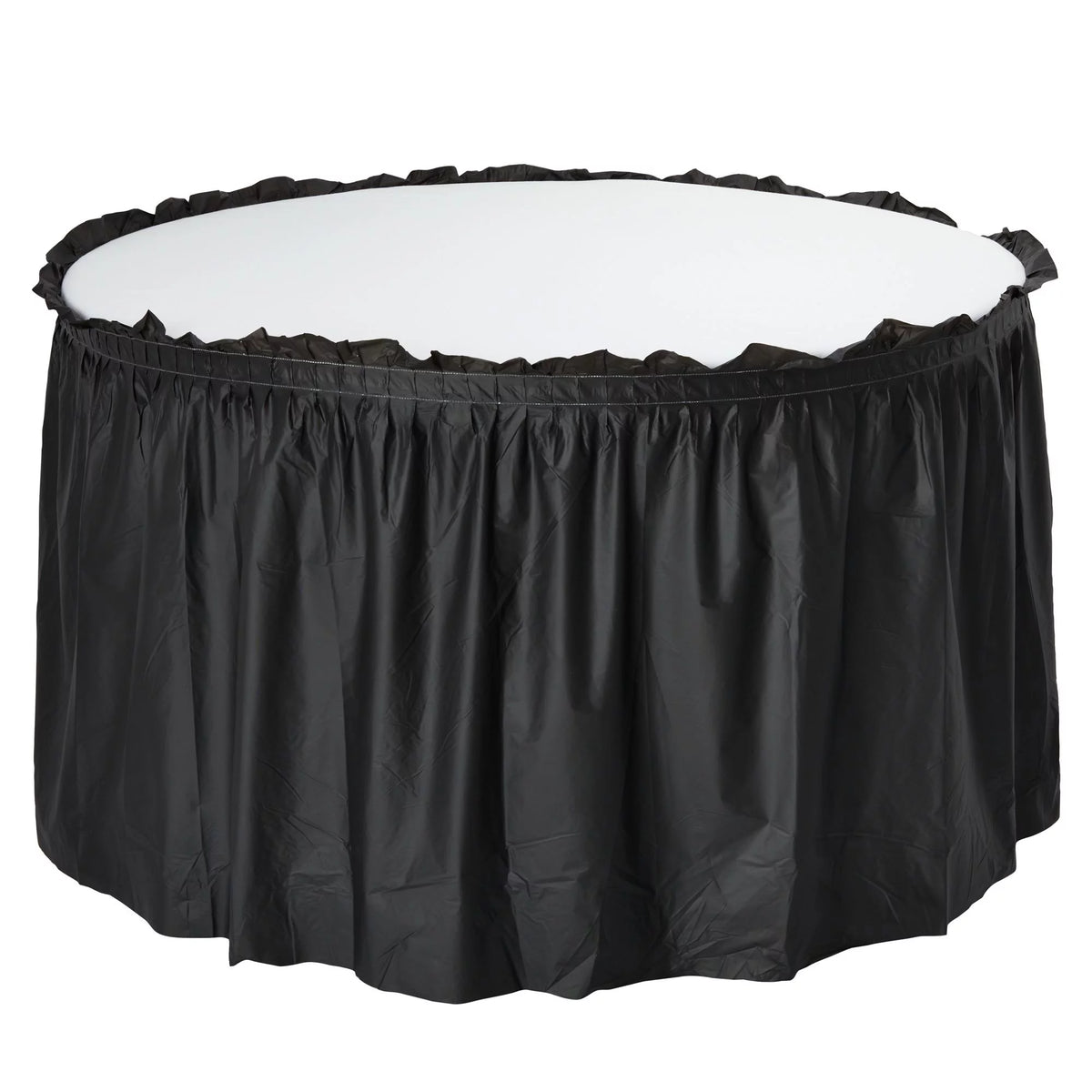 Black 6-Pack Table Skirt for Rectangle Tables T6821