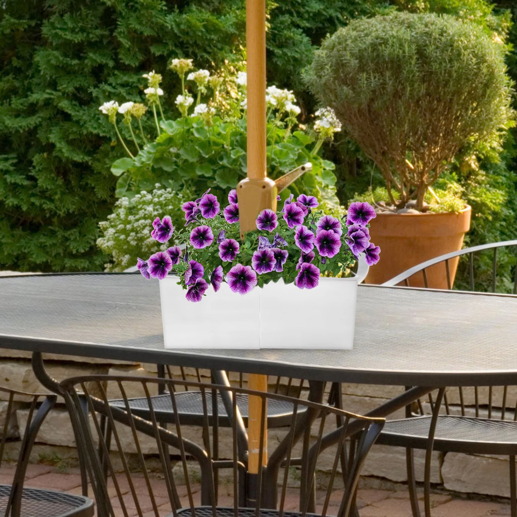 White Square Umbrella Planter H6096