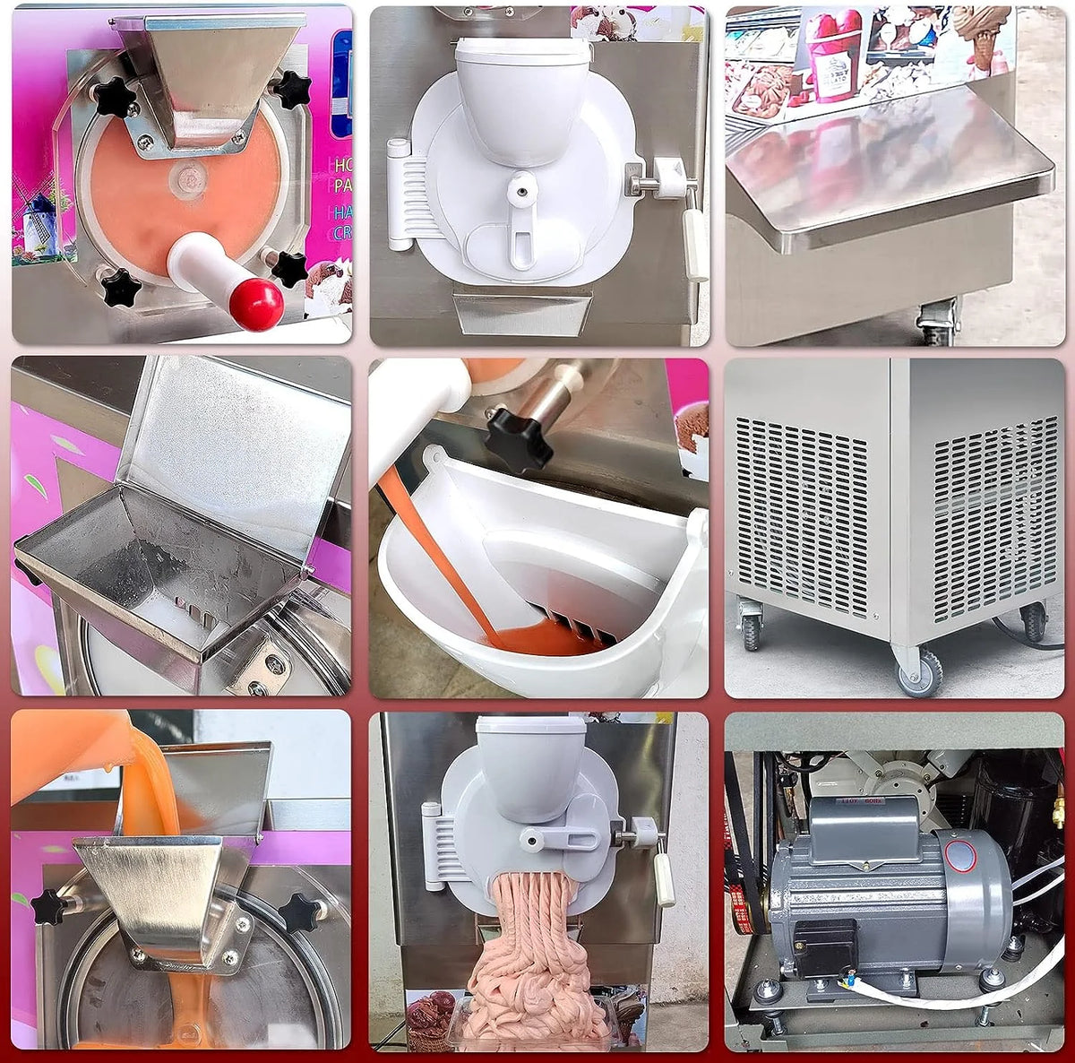 Commercial Gelato Hard Ice Cream Machine 9-11 Gal per Hour X1327