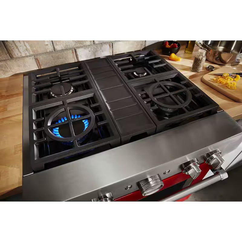 Passion Red 4-Burner Dual Fuel Freestanding Smart Range G907
