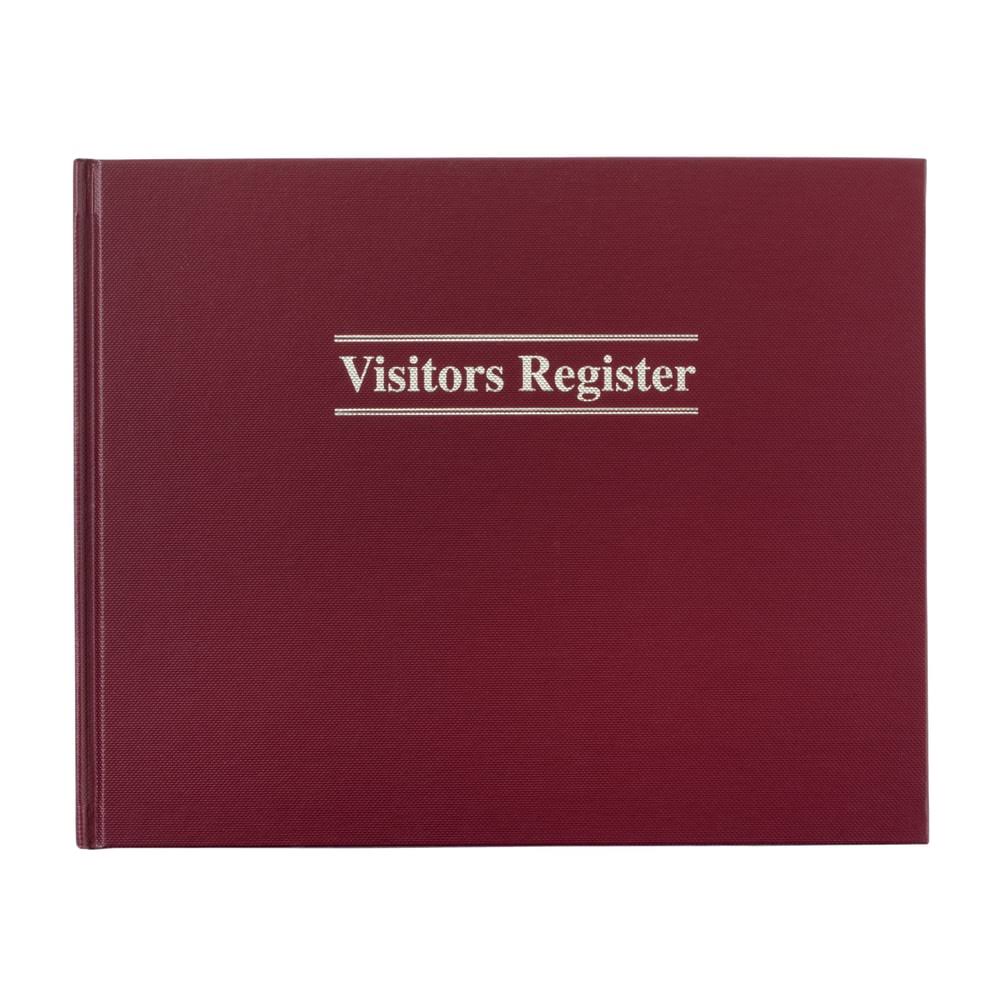 Visitor Registration Book, 8 1/2" x 11 1/2", 112 Pages, Black D856904