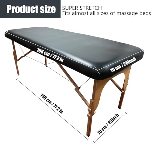 Black Waterproof PU Massage Table Cover V45032