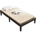 Black Twin Size Pine Wood Platform Bed Frame H7888