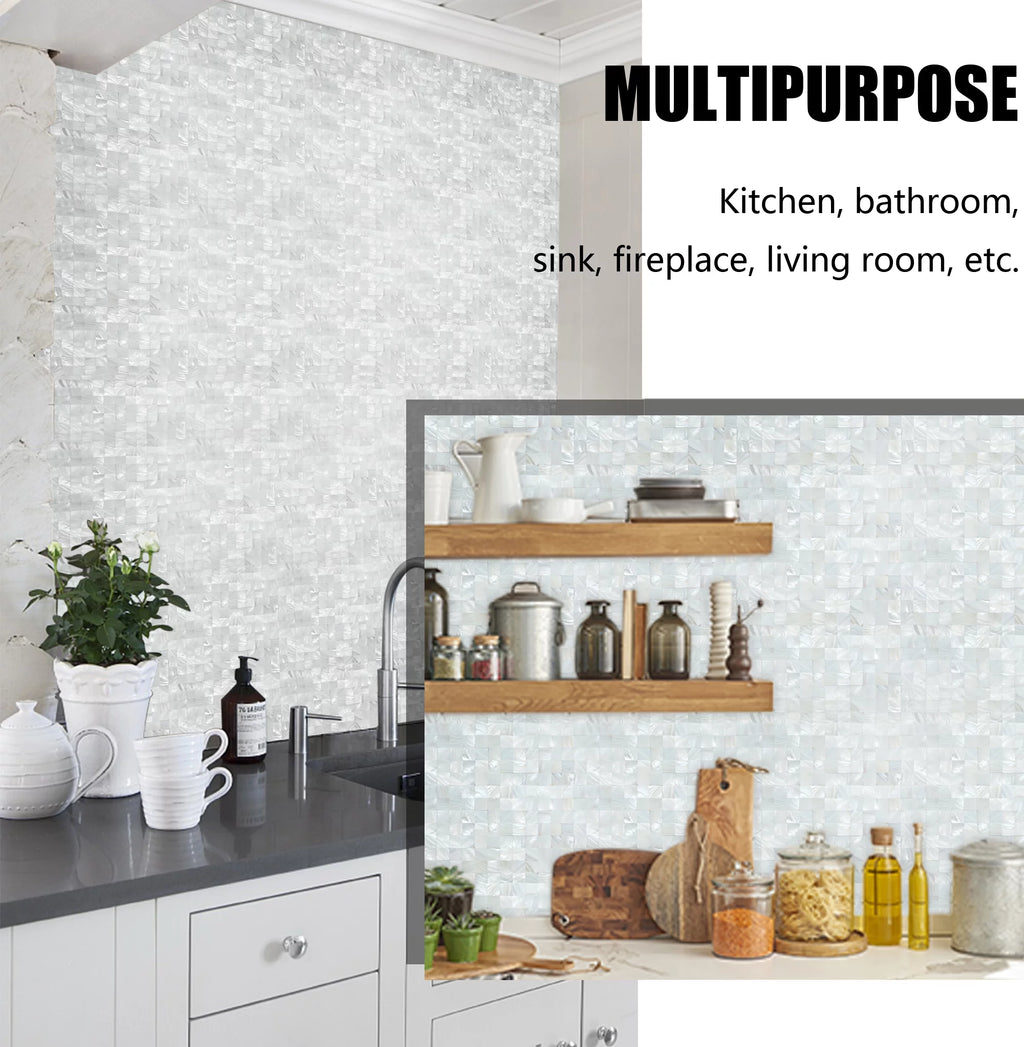 Peel and Stick Mosaic Shell Backsplash Tile N916