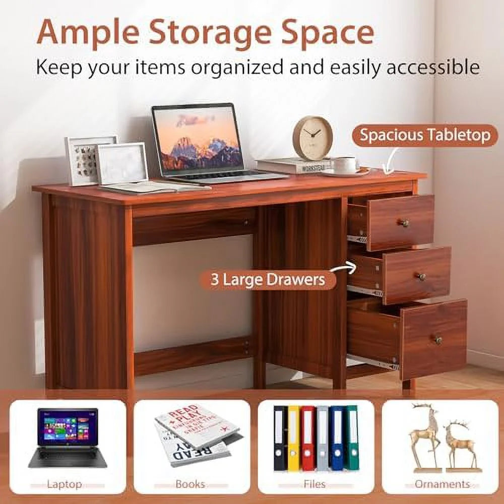 Black Desk with Drawers Z1060