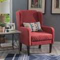 Espresso Rust Wingback Accent Chair N900