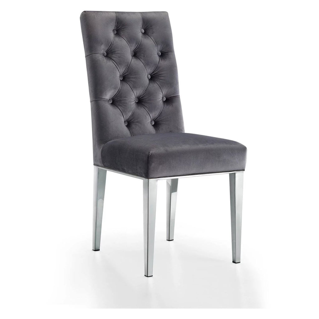 Black Velvet Dining Chair Set of 2 M210606