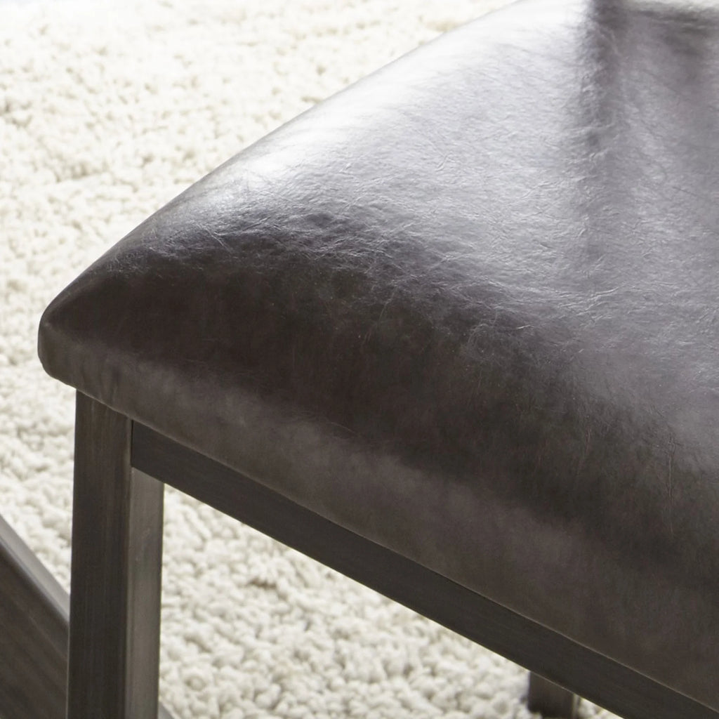 Gray Faux Leather Dining Side Chair T33219